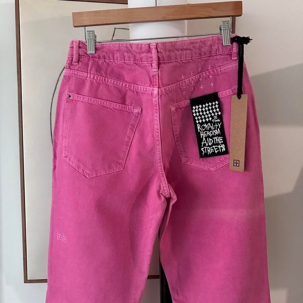NWT‎  Ksubi Brooklyn Fuschia Straight leg Jeans size 29 - Picture 4 of 8